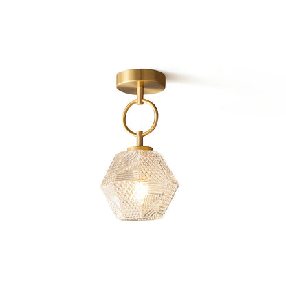 Art Deco Diamond Glass Ceiling Light