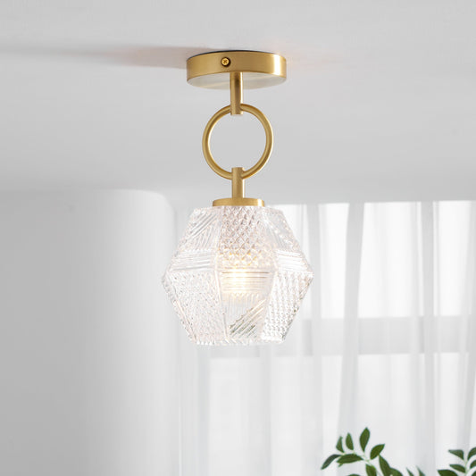 Art Deco Diamond Glass Ceiling Light