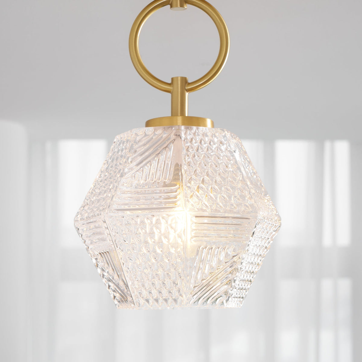 Art Deco Diamond Glass Ceiling Light