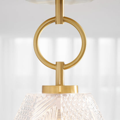 Art Deco Diamond Glass Ceiling Light