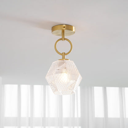 Art Deco Diamond Glass Ceiling Light