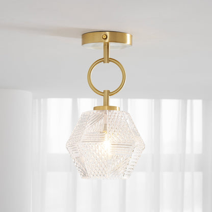 Art Deco Diamond Glass Ceiling Light
