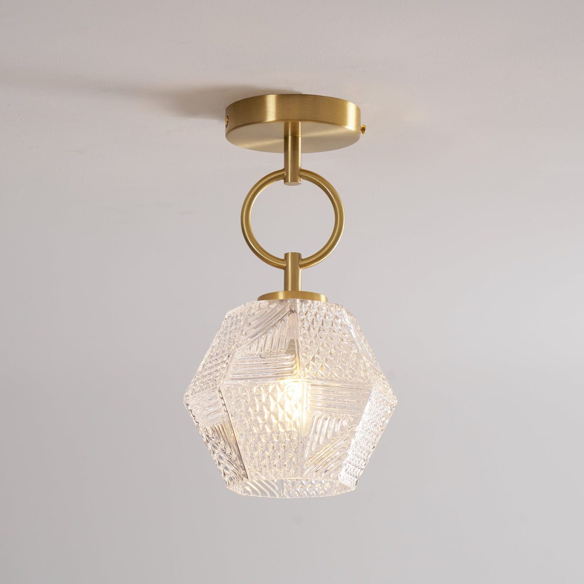 Art Deco Diamond Glass Ceiling Light