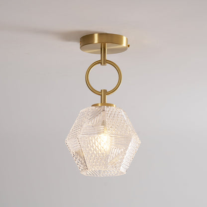 Art Deco Diamond Glass Ceiling Light