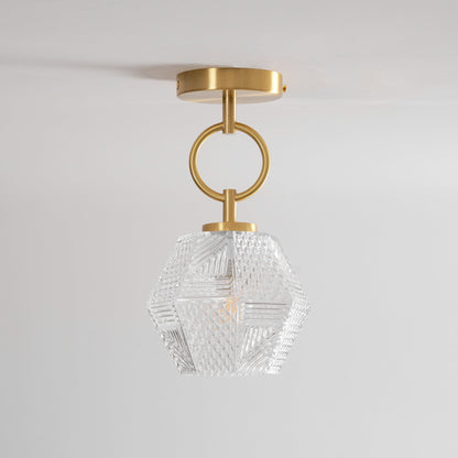 Art Deco Diamond Glass Ceiling Light