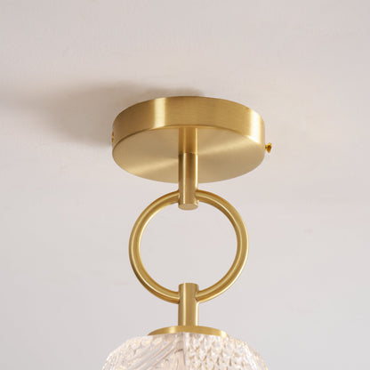 Art Deco Diamond Glass Ceiling Light