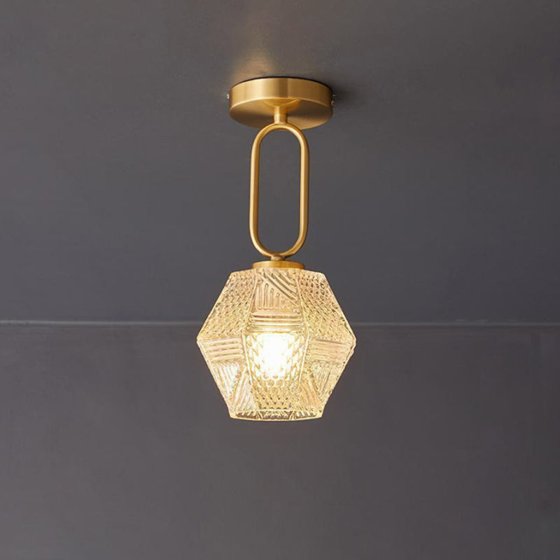 Art Deco Diamond Glass Ceiling Light