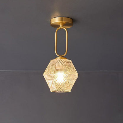 Art Deco Diamond Glass Ceiling Light
