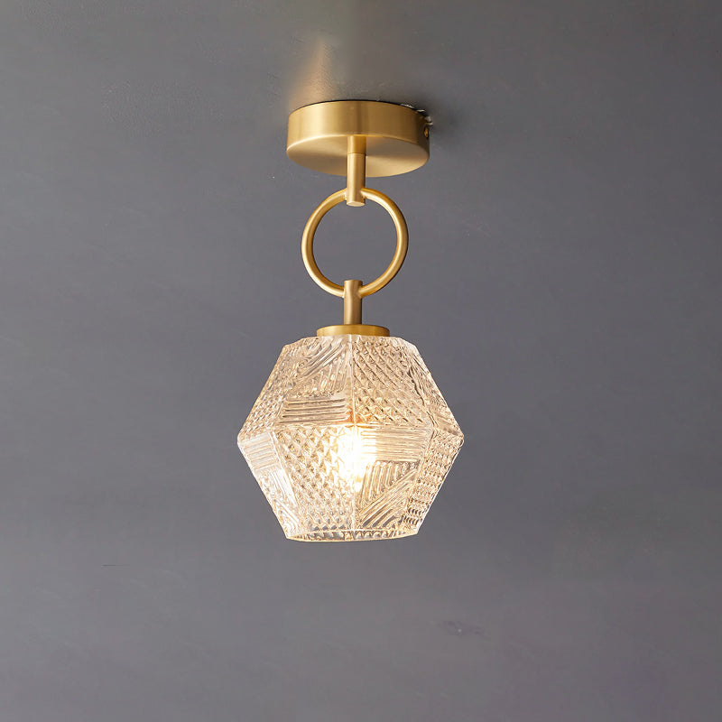 Art Deco Diamond Glass Ceiling Light