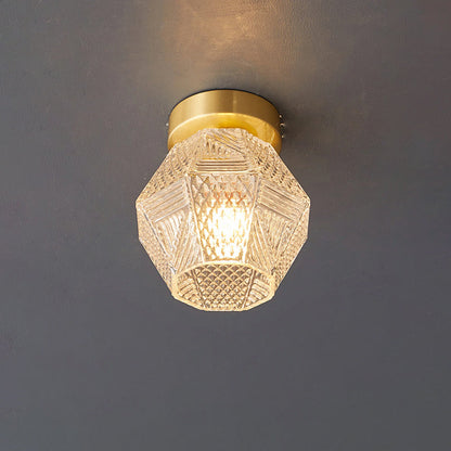 Art Deco Diamond Glass Ceiling Light