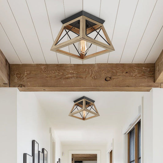 Harbor Farmhouse Square Cage Ceiling Light