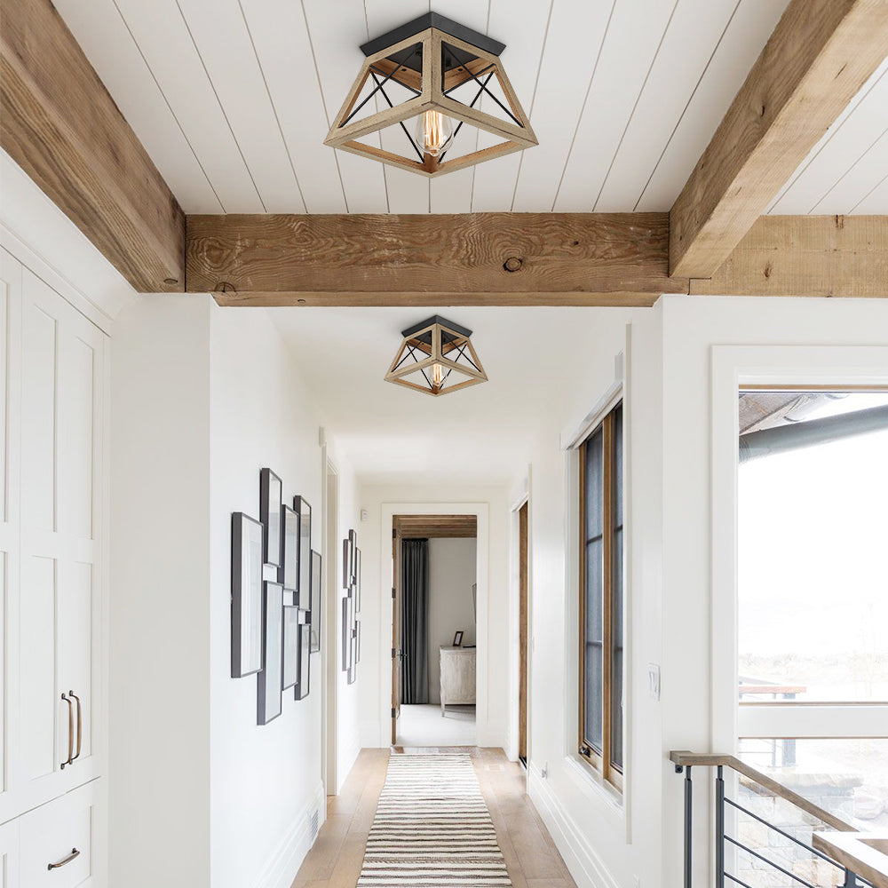 Harbor Farmhouse Square Cage Ceiling Light