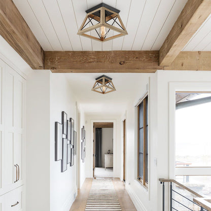 Harbor Farmhouse Square Cage Ceiling Light