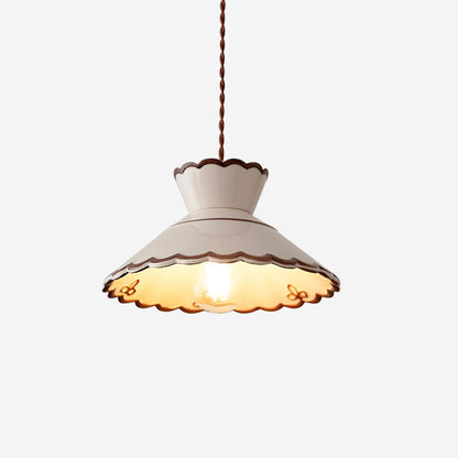 Ceramic Scallop Pendant Light