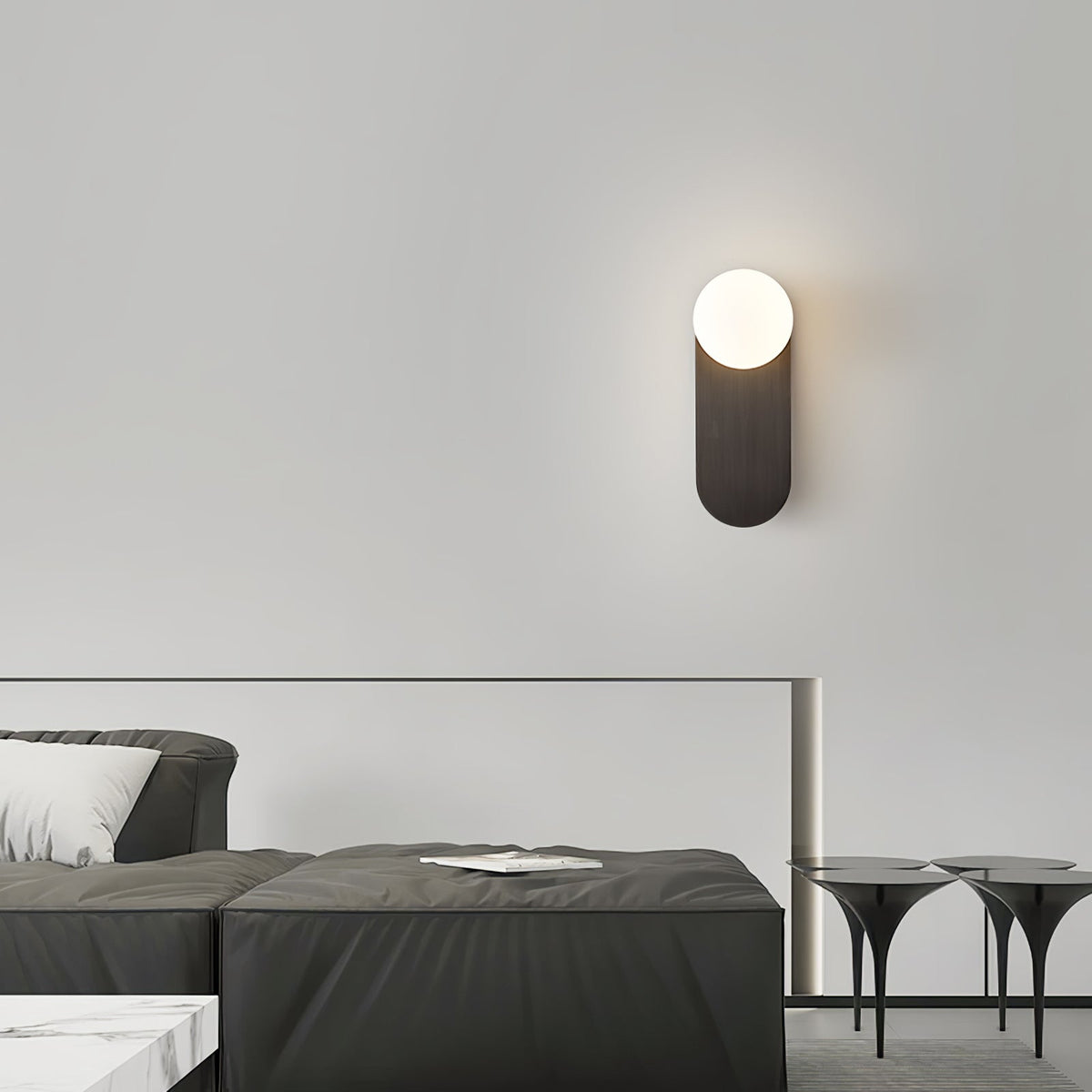 Flat Base Globe Sconce