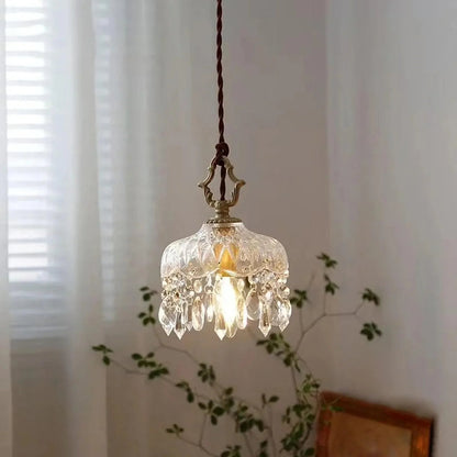 French Style Glass Pendant Light
