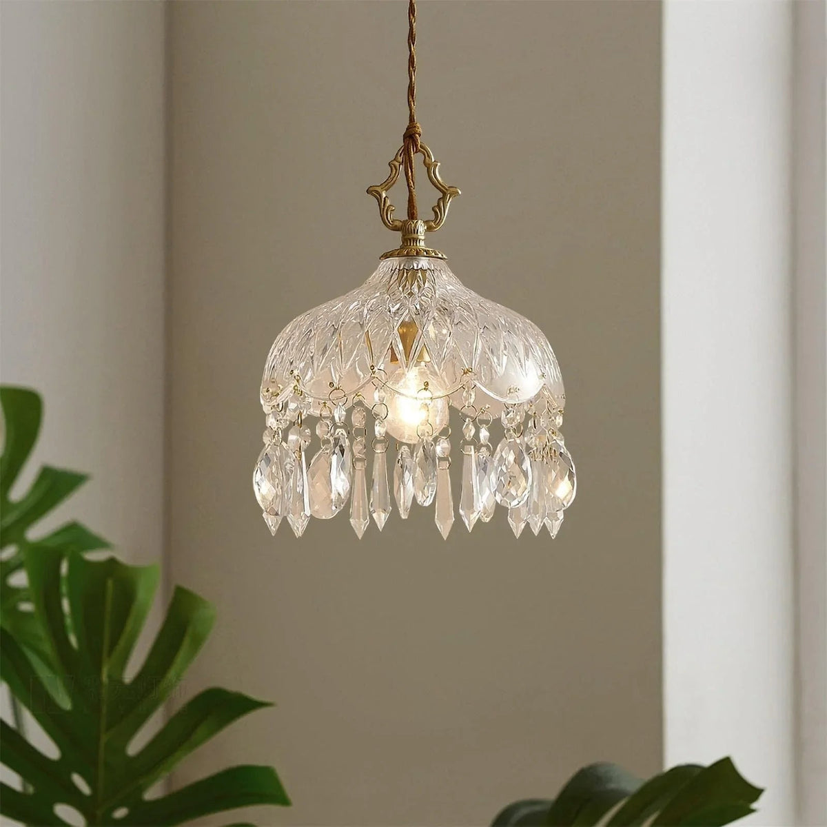 French Style Glass Pendant Light