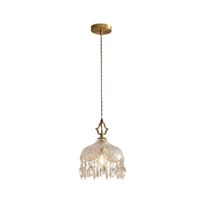 French Style Glass Pendant Light