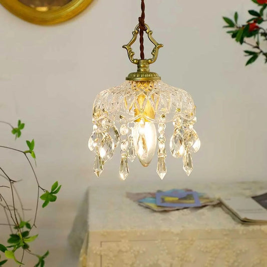 French Style Glass Pendant Light