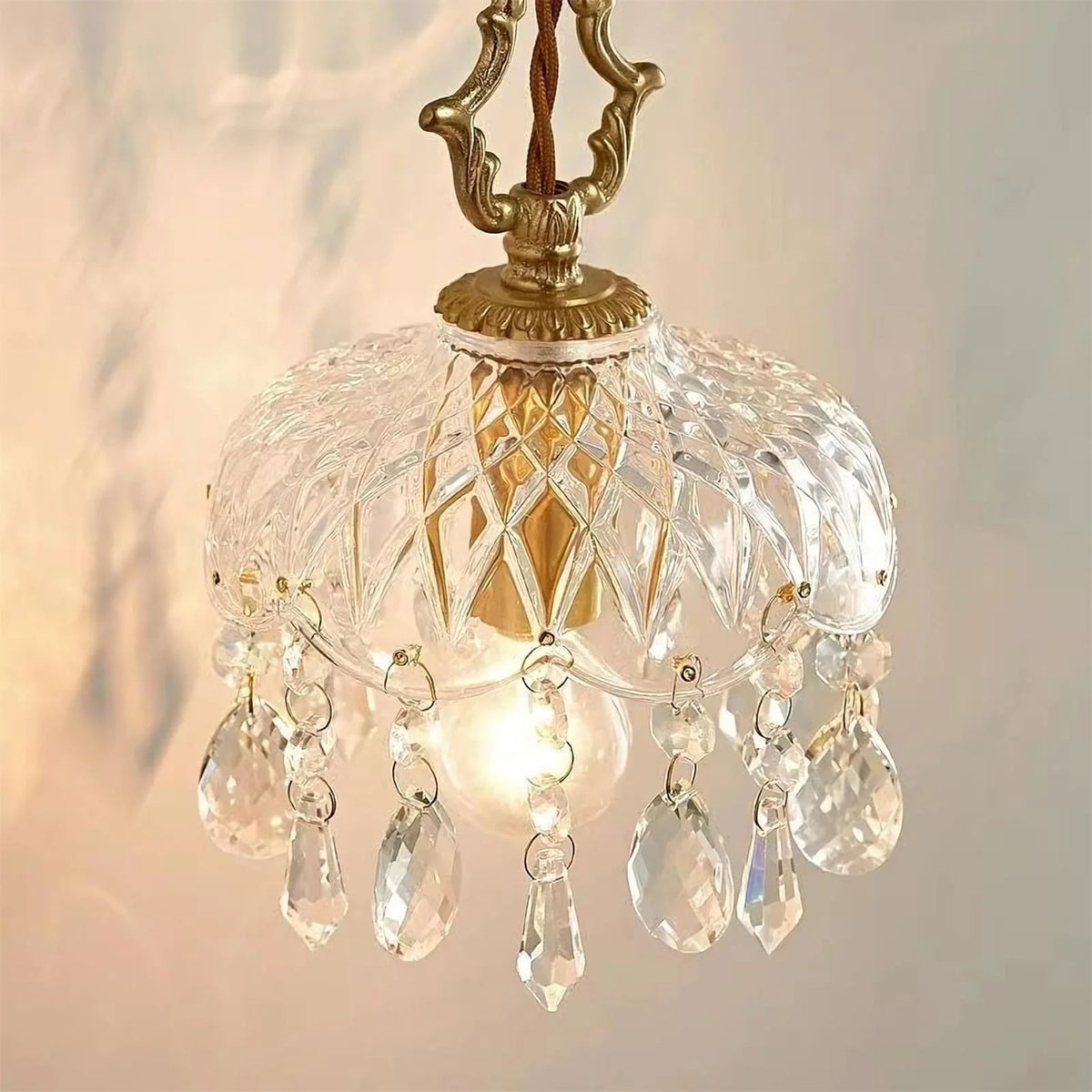 French Style Glass Pendant Light