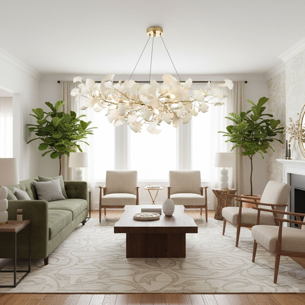 Modern Gingko Leaf Chandelier