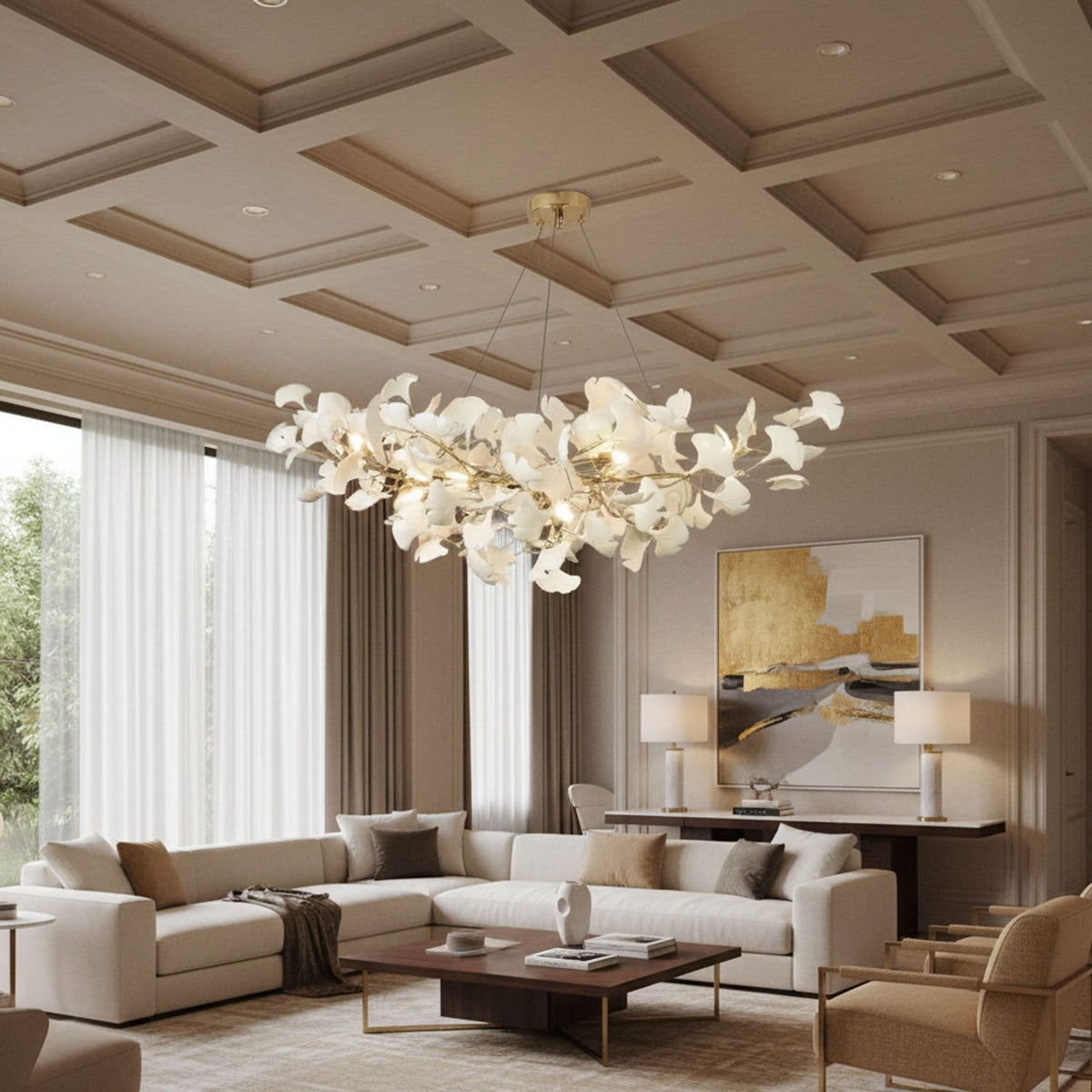Modern Gingko Leaf Chandelier
