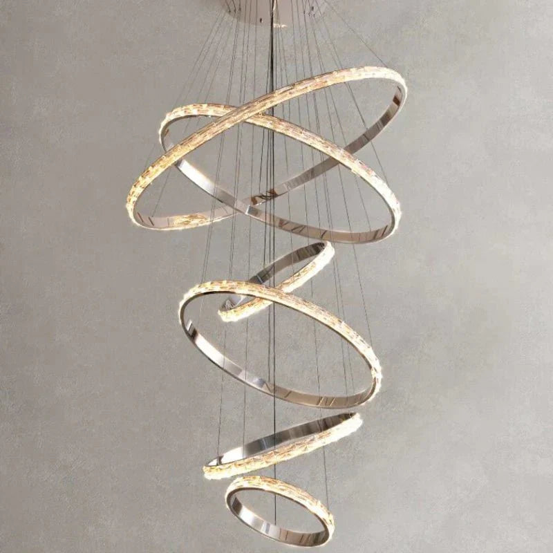 Crystal Spiral LED Chandelier