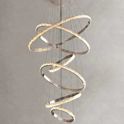 Crystal Spiral LED Chandelier