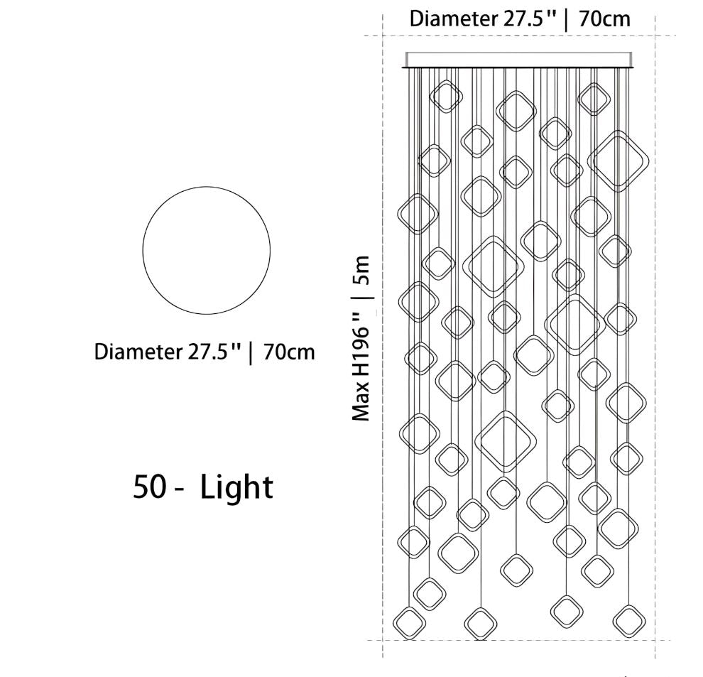Asymmetrical LED Chandelier