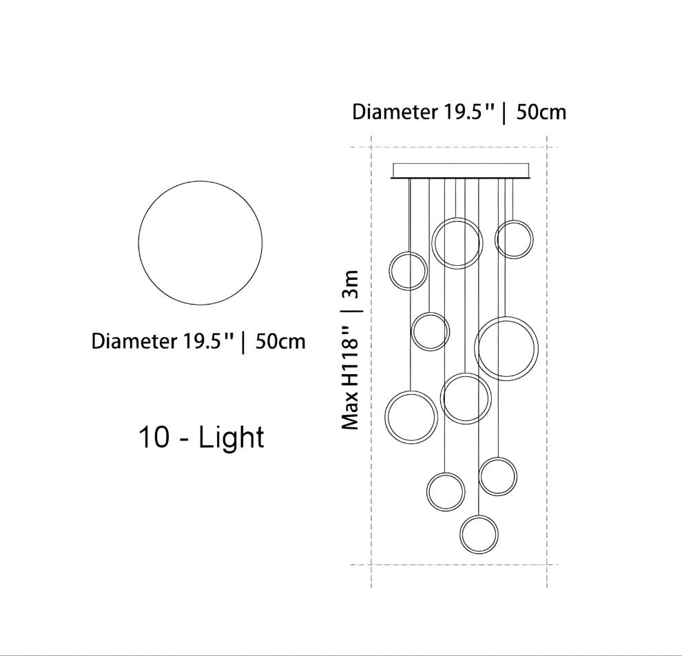 Asymmetrical LED Chandelier