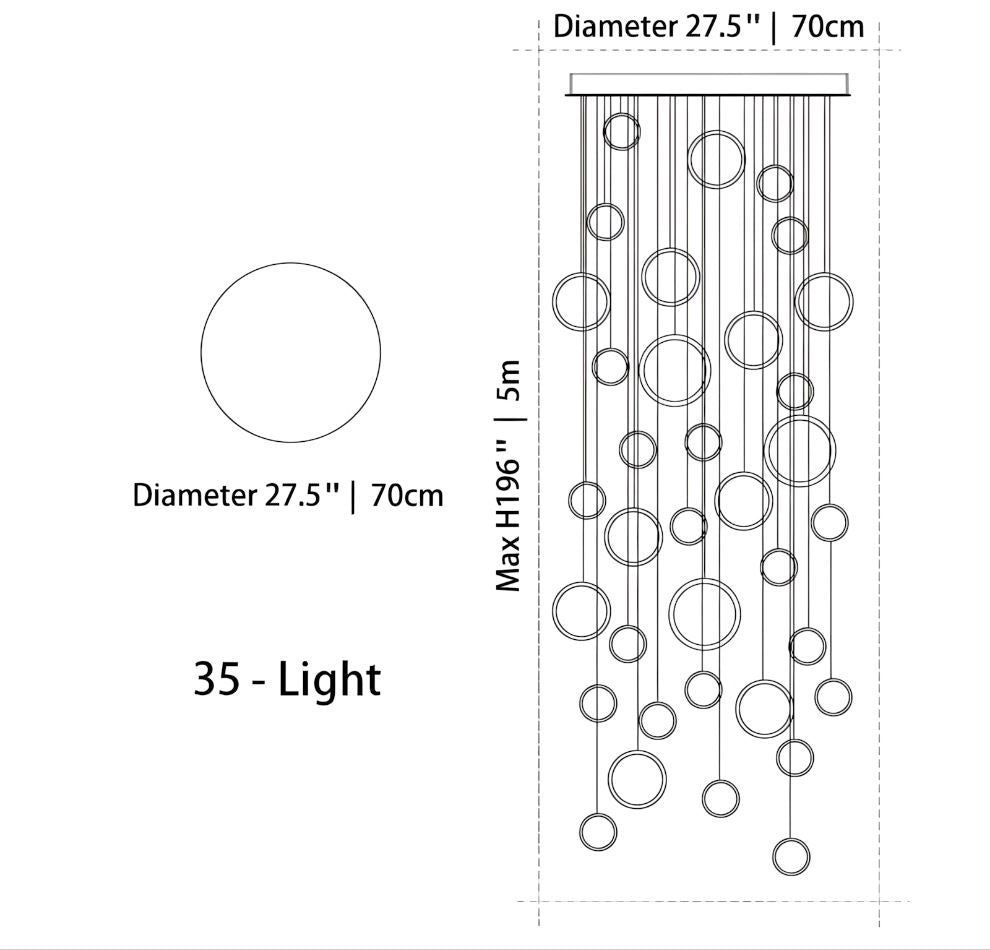 Asymmetrical LED Chandelier