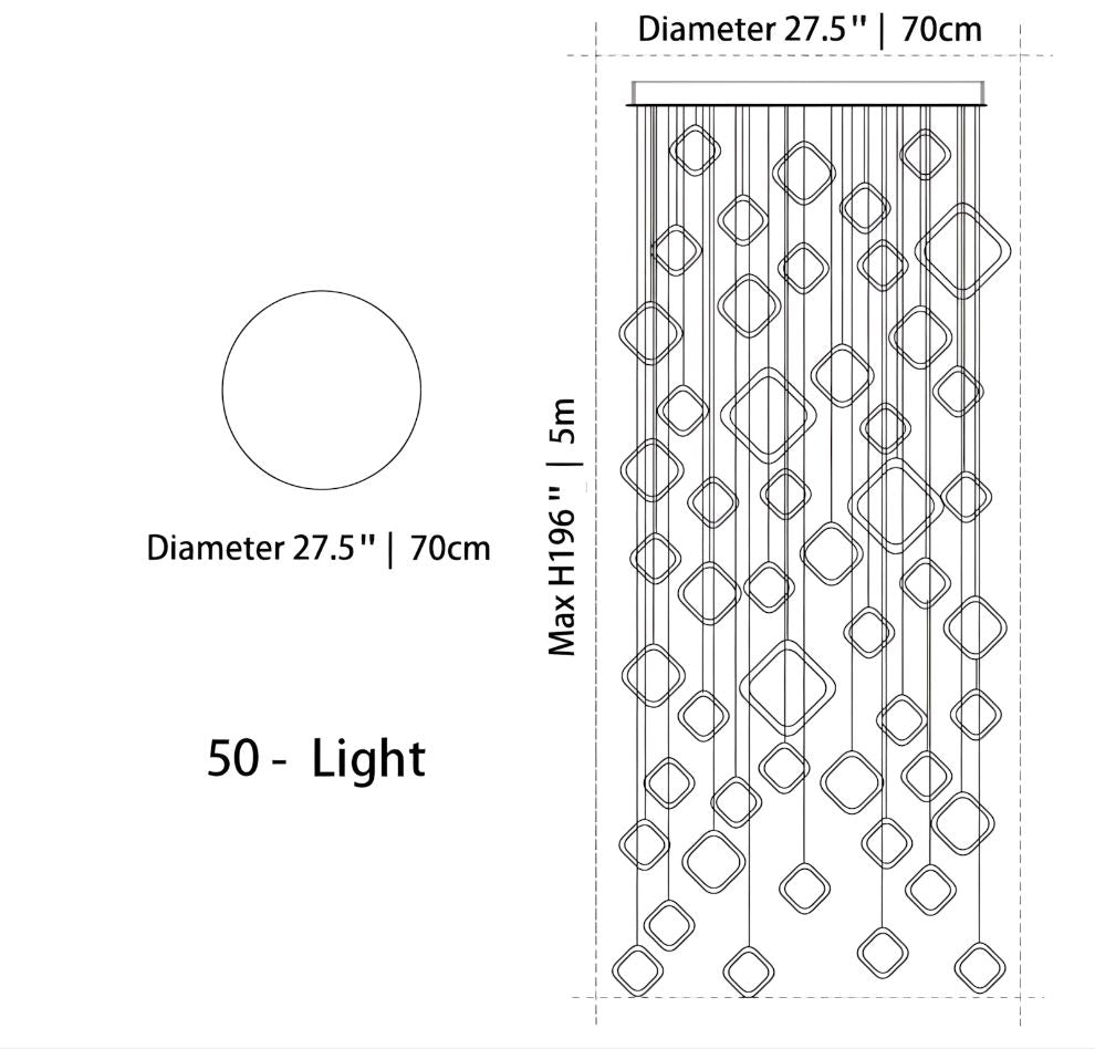 Asymmetrical LED Chandelier