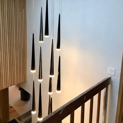Gold Tube Chandelier