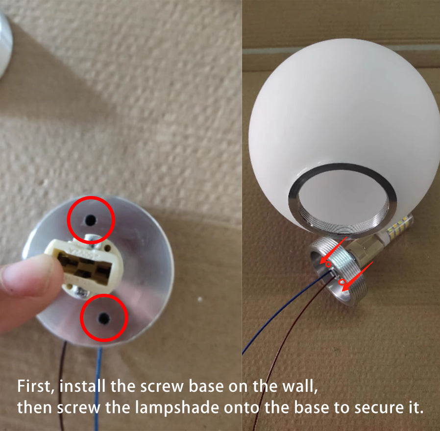 Minimal Glass Globe Wall Light