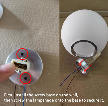 Minimal Glass Globe Wall Light