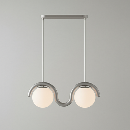 Wavy Linear Glass Chandelier