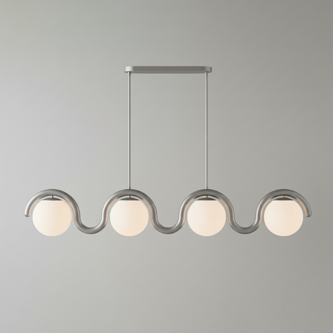 Wavy Linear Glass Chandelier