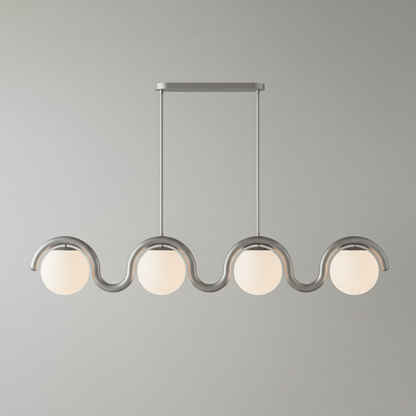 Wavy Linear Glass Chandelier