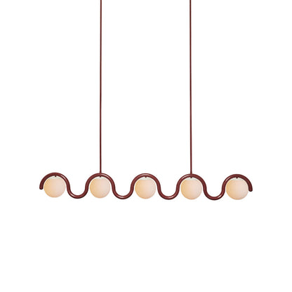 Wavy Linear Glass Chandelier