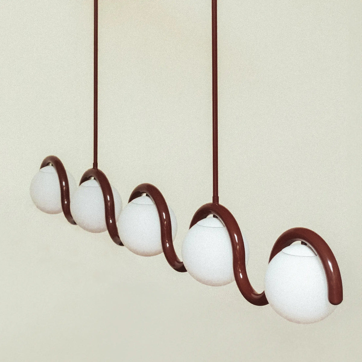 Wavy Linear Glass Chandelier