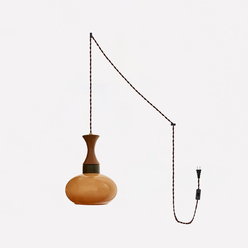 Luna Glass Plug In Pendant Light