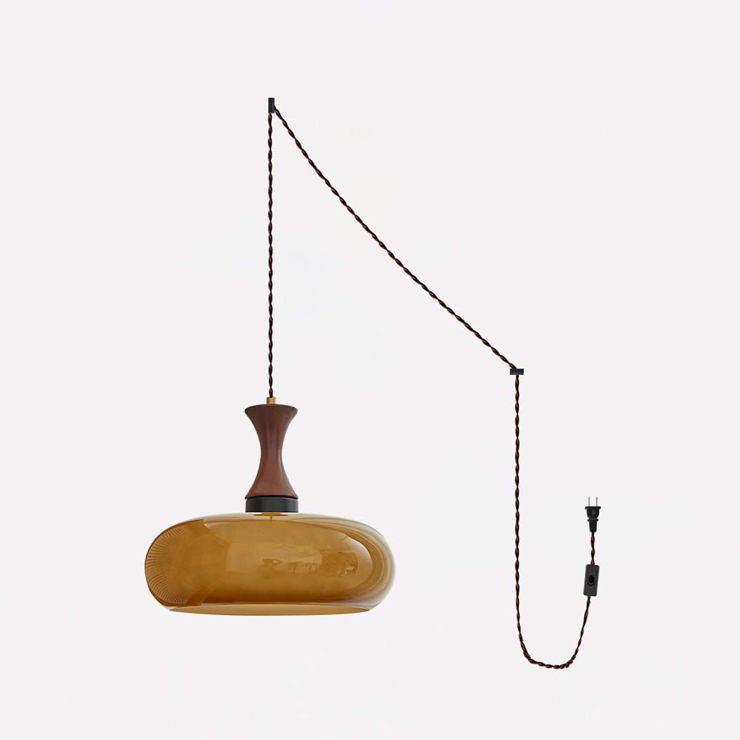 Luna Glass Plug In Pendant Light