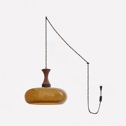 Luna Glass Plug In Pendant Light