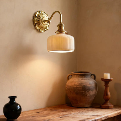 Bravelle Brass Ceramic Wall Light