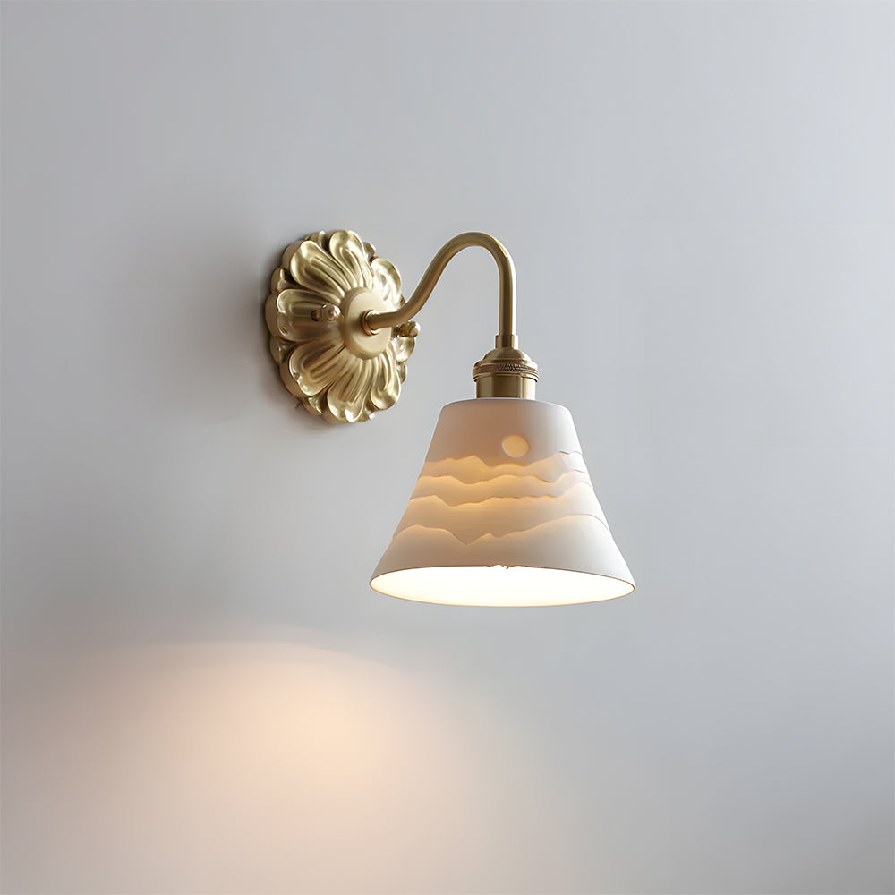 Bravelle Brass Ceramic Wall Light