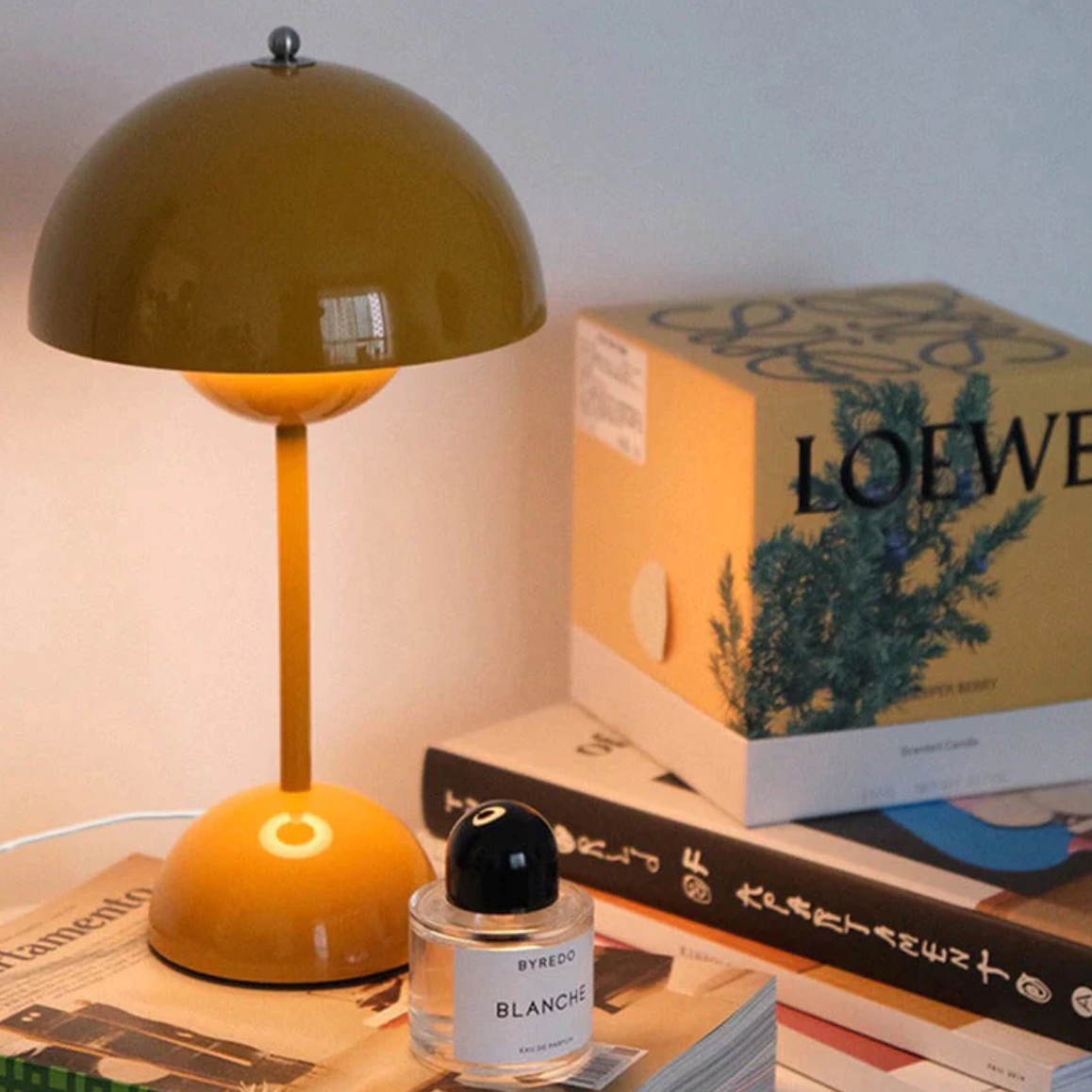 Mini Flowerpot Cordless Table Lamp With Touch Sensor