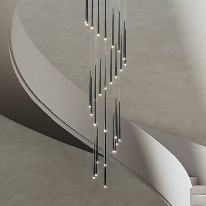 Gold Tube Chandelier
