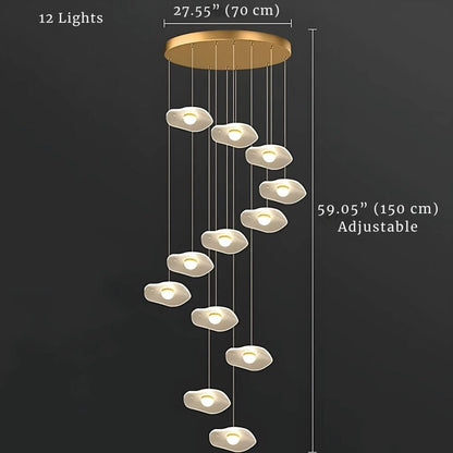 Lotus Glow LED Chandelier