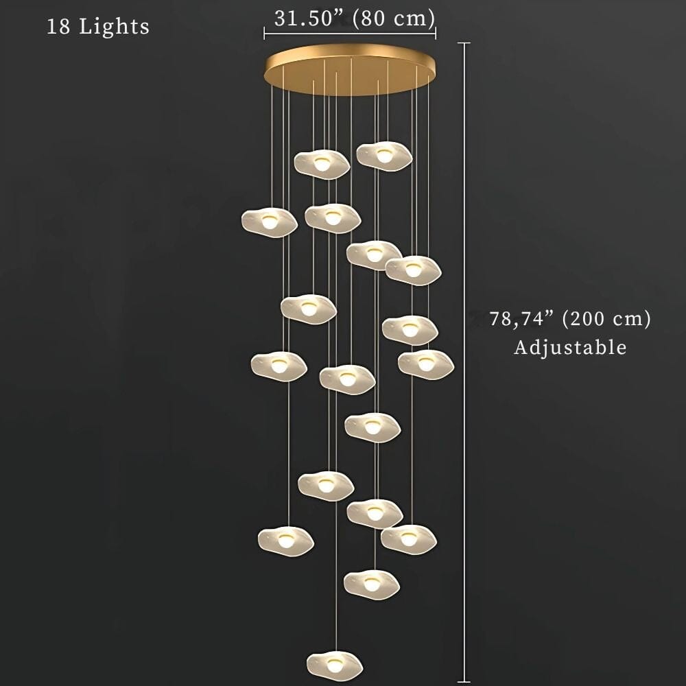 Lotus Glow LED Chandelier