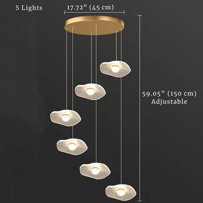 Lotus Glow LED Chandelier